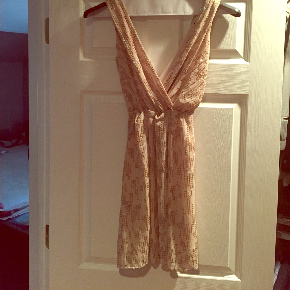 Gold sequin dress