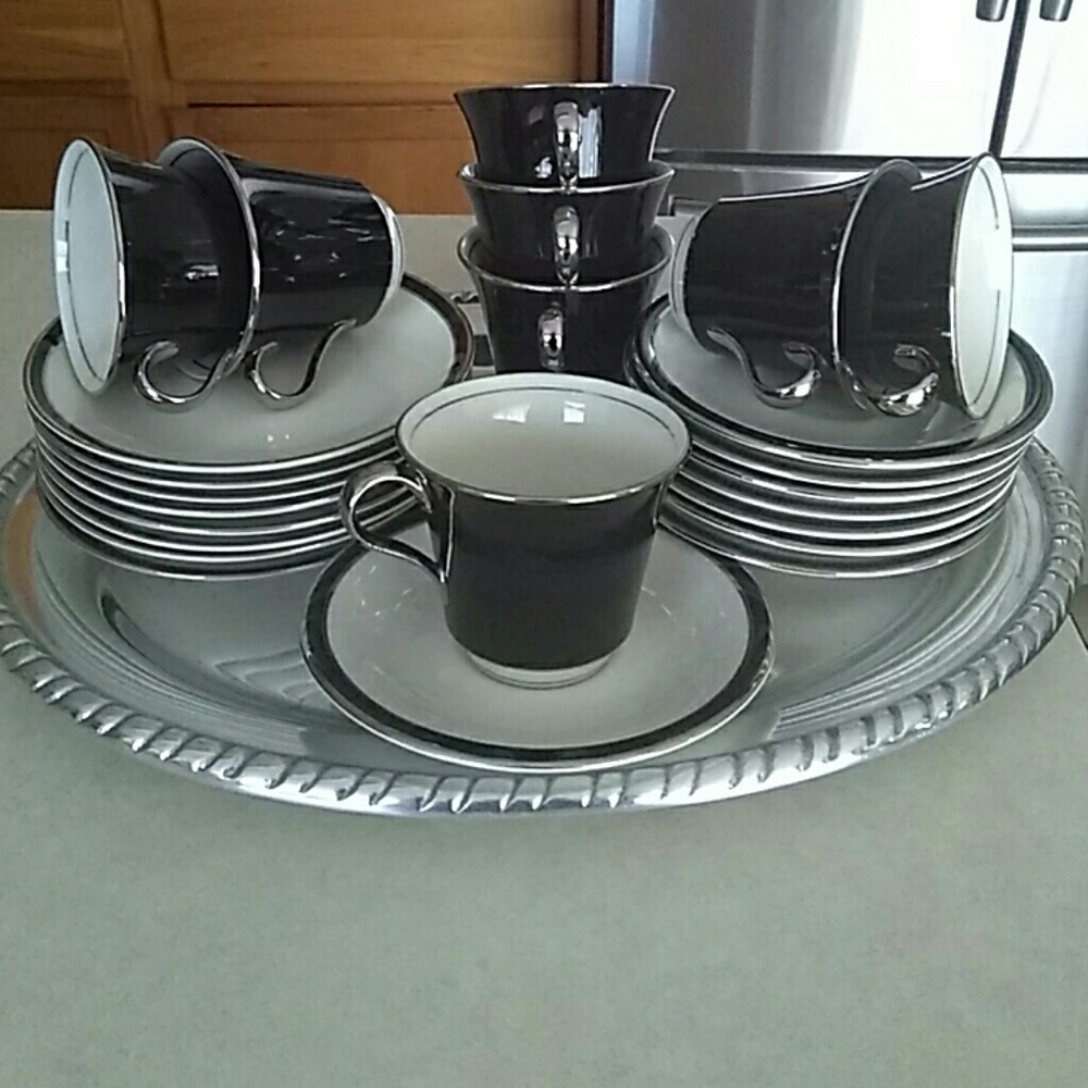 Vintage Tea Set - American Manor China - Ebony