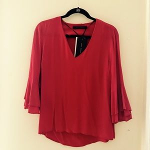 Zara Red Blouse