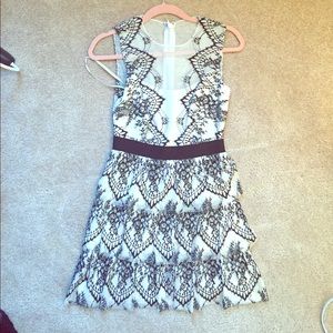 BCBG Black and white mini dress