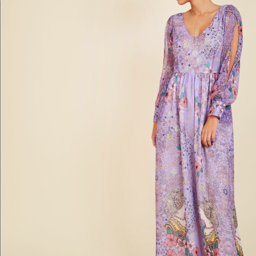 ModCloth Loop, Twirl, and Arch Maxi Dress in Lilac