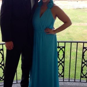 Bari Jay 227 Blue Chiffon Dress