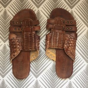 Bed Stu Leather Slide Sandals