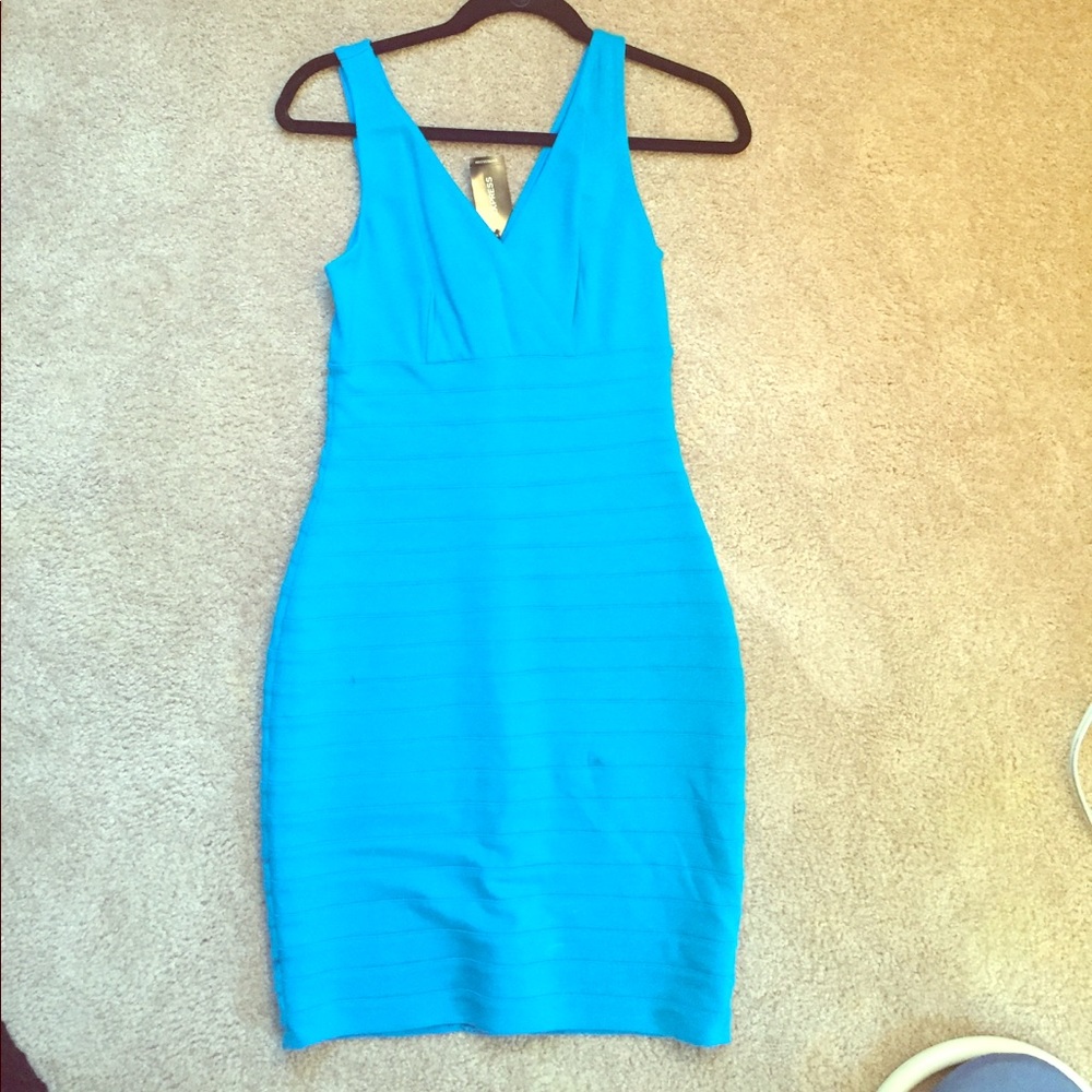 Bright blue express dress