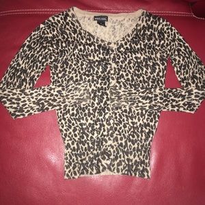 Cheetah print cardigan