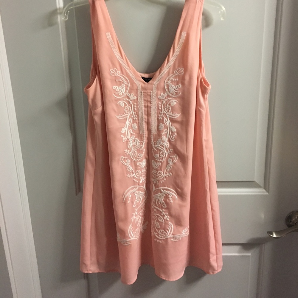 Pink crochet dress