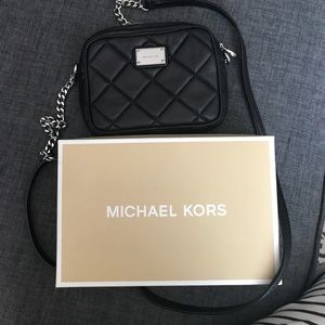 Small Black Quilted Michael Kors Purse