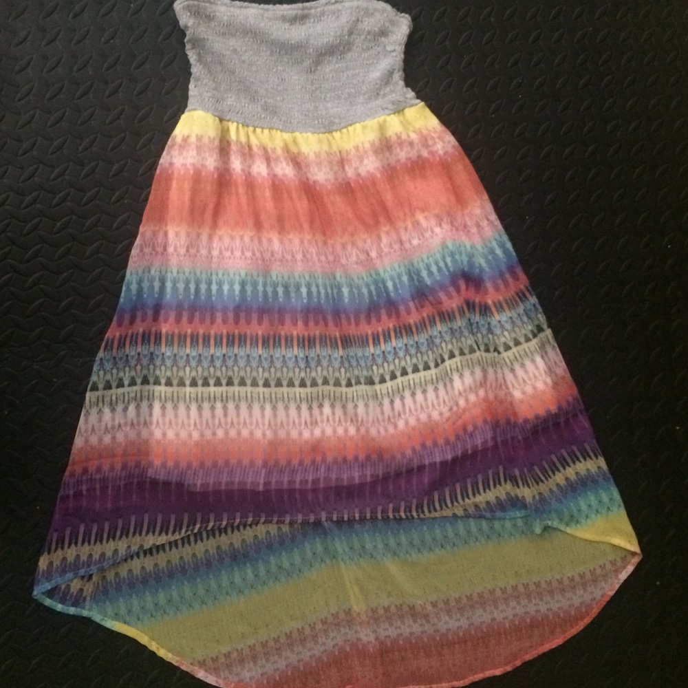 Tube top high low dress size large