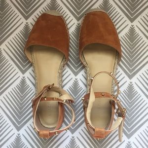 Marc Fisher Suede Studded Espadrille Flats