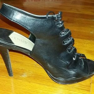 Venus open toe lace up heel