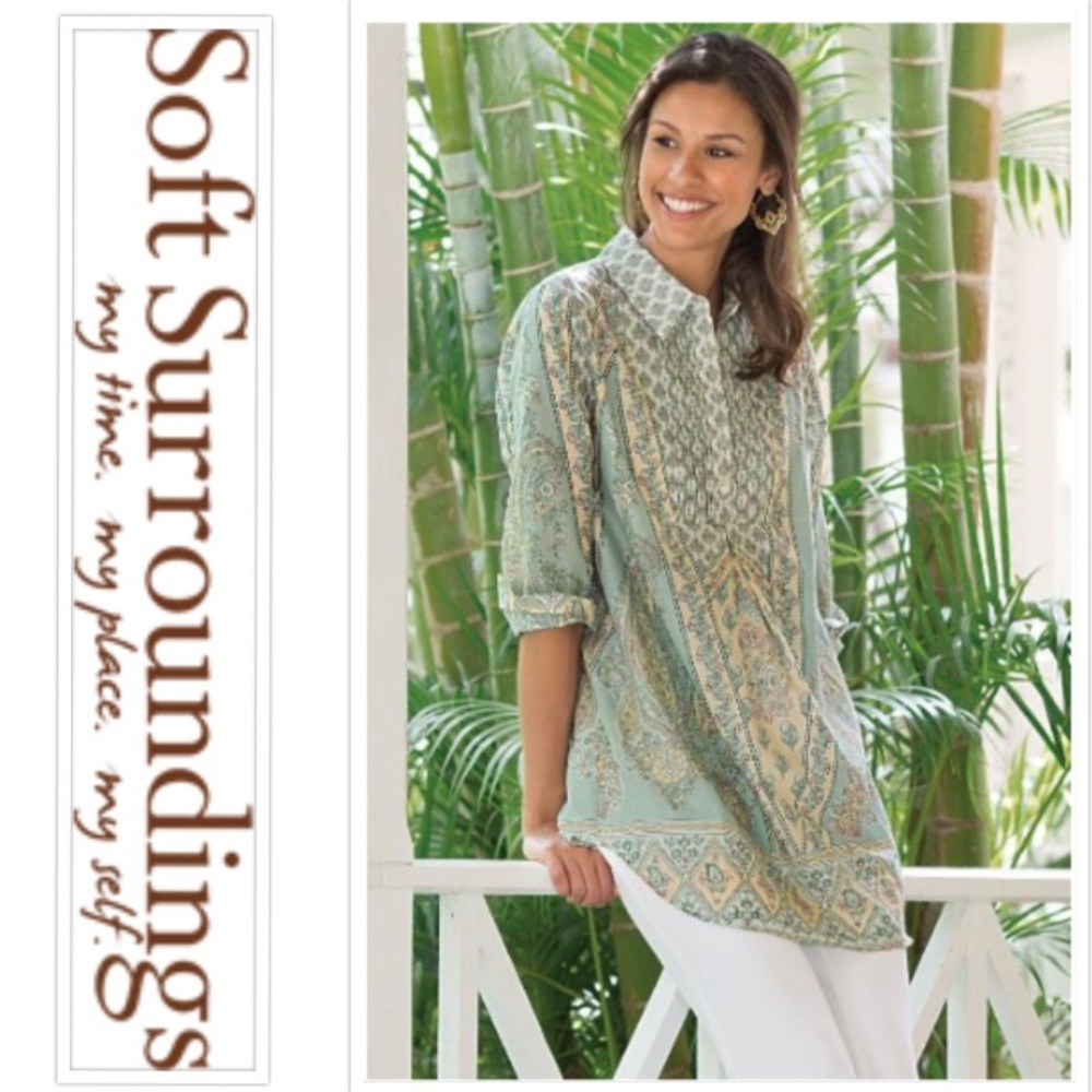 Soft Surroundings Tabitha Paisley Tunic