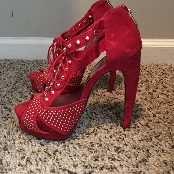 BEBE Red platform heel - Picture 2 of 6