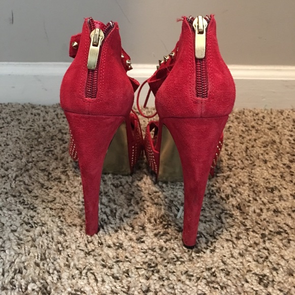 BEBE Red platform heel - Picture 3 of 6