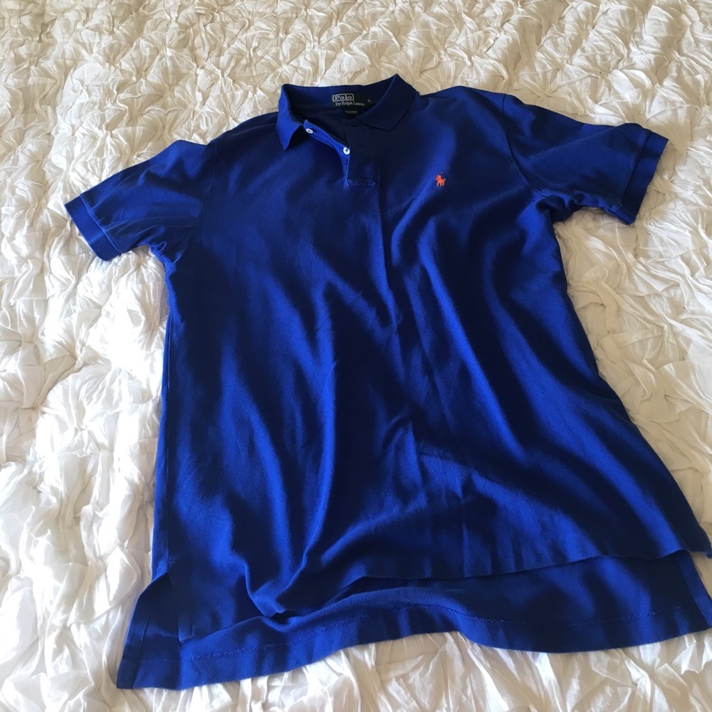 Men's Polo by Ralph Lauren blue LARGE