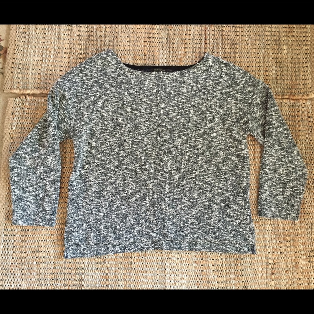 EUC Banana Republic Navy Knubby Knit Top