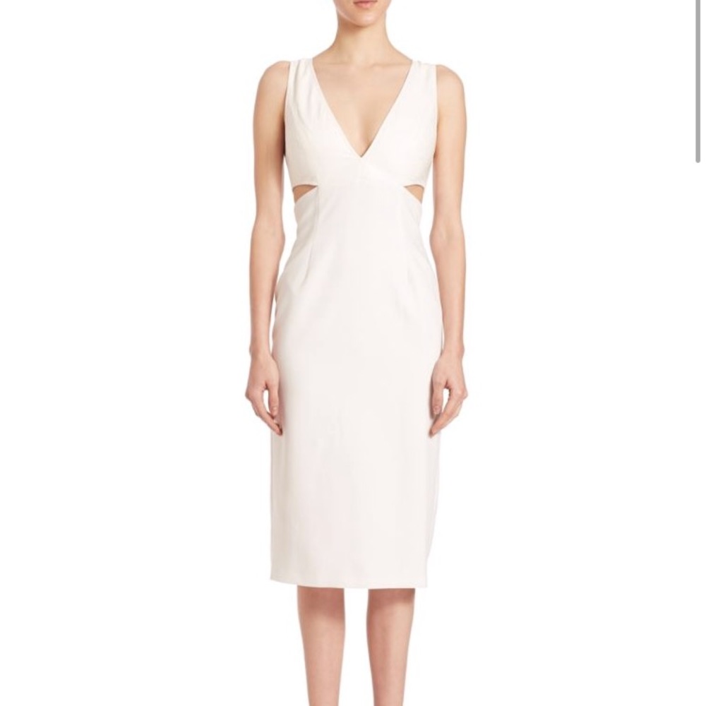 Alice & Olivia White Leather Dress