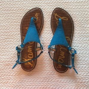 San Edelman Malibu blue sandals like new 8.5 San Edelman Malibu blue sandals like new 8.5