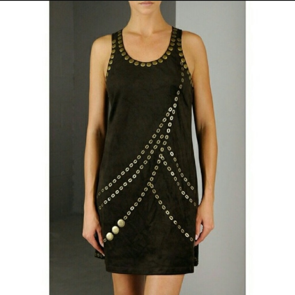 New! Suede Racerback Mini Dress