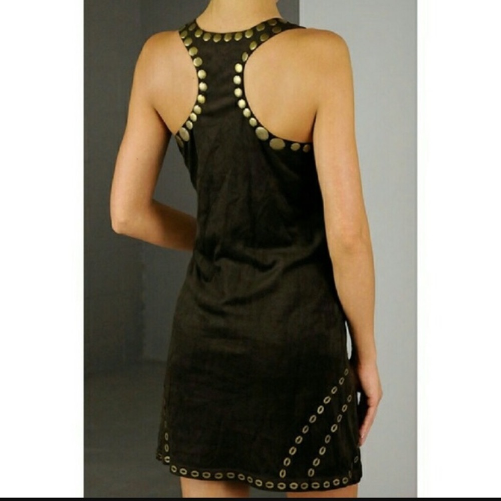 New! Suede Racerback Mini Dress - Picture 2 of 4