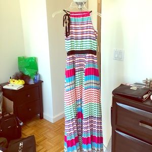 Chloe striped maxi dress