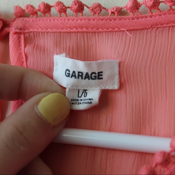 NWOT Garage Clothing Pink Sheer Blouse - Picture 6 of 8