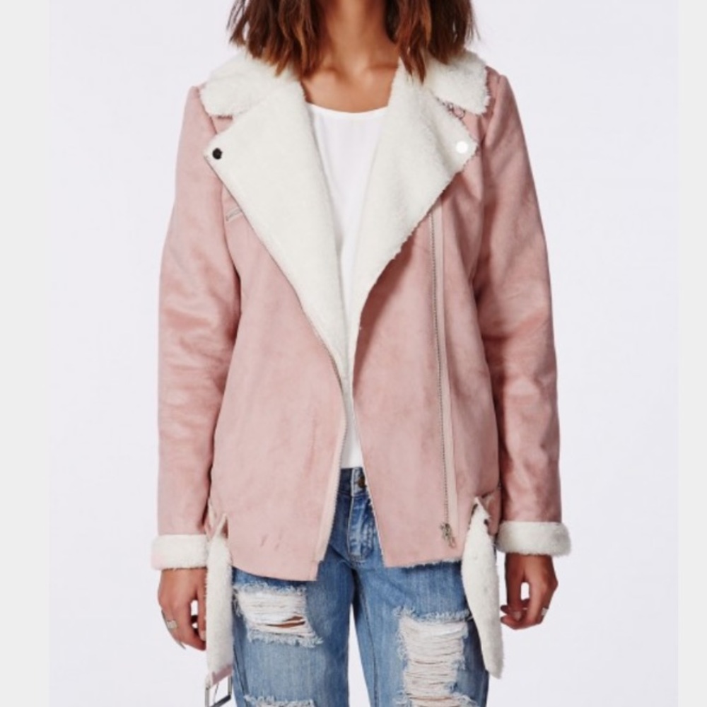 Pink Shearling Jacket
