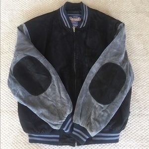 Men's grey and black suede vintage jacket