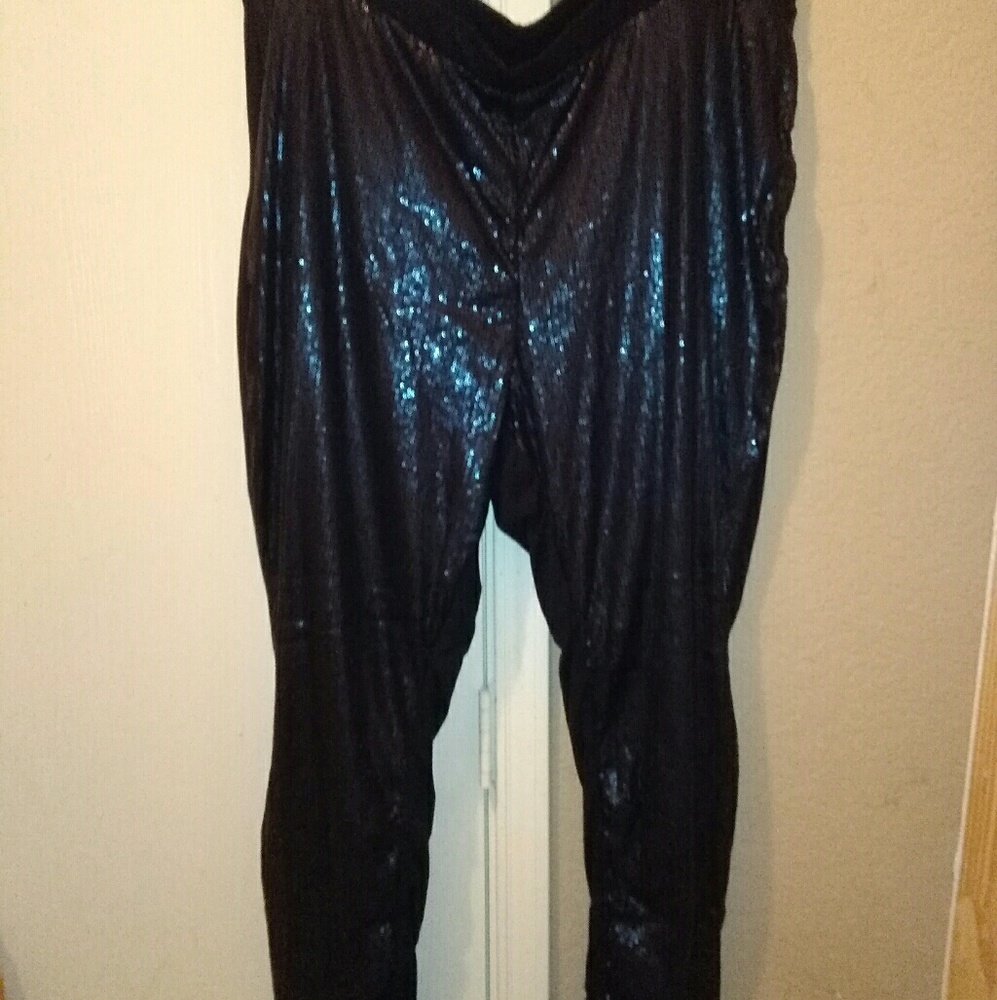 Torrid sequins front solid back black joggers