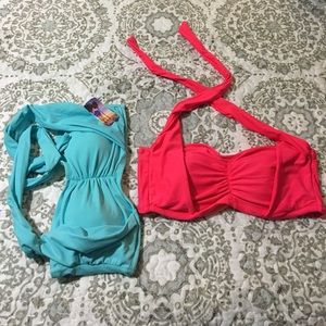 💝2💝 Forever 21 Halter Swim Suit Tops
