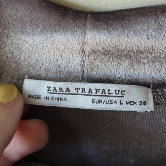 Zara Raw-hem Velvet Top (Mauve) - Picture 6 of 7