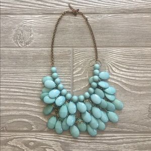 Turquoise blue chunky necklace.