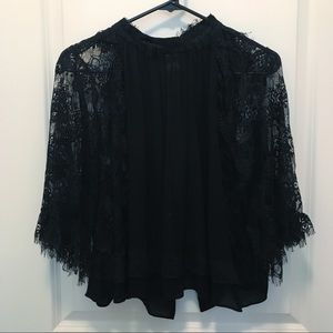 Zara black lace top