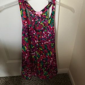 Lilly Pulitzer tank with ruffled t back