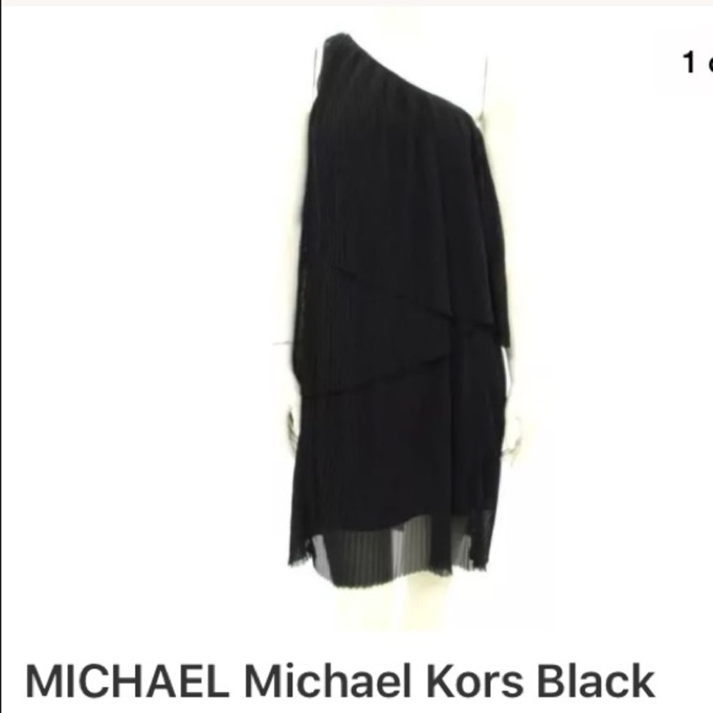 Michael kors black tiered one should dress