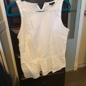 Ann Taylor Peplum Whit top