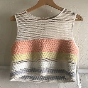 Mara Hoffman Mesh Crochet Crop Top