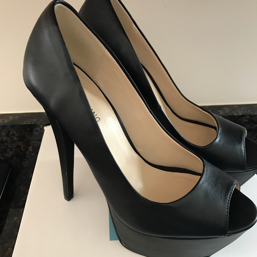 Brand new open toe heels