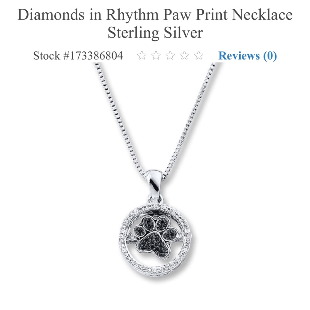 Kay's black diamond paw necklace