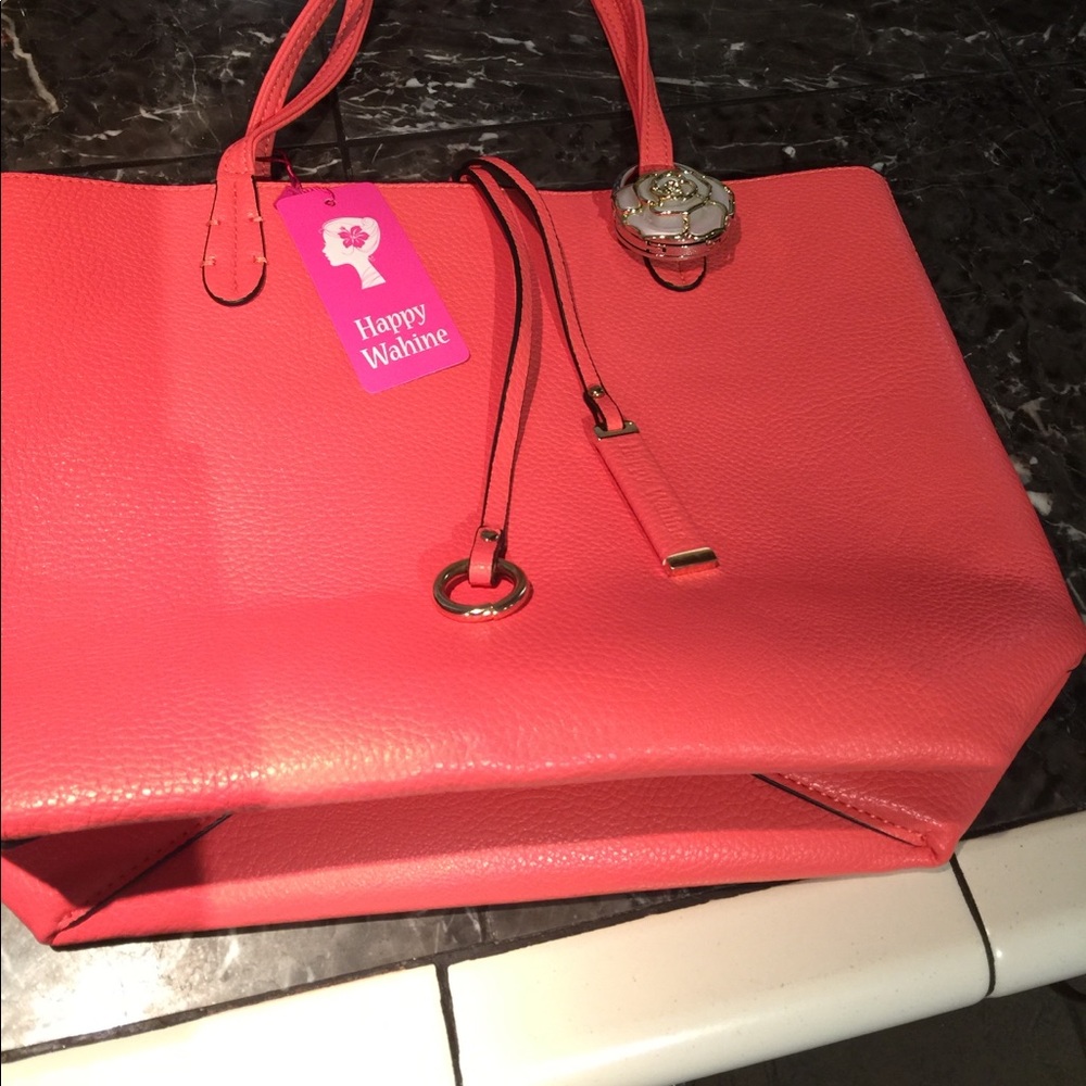 Coral pink bag