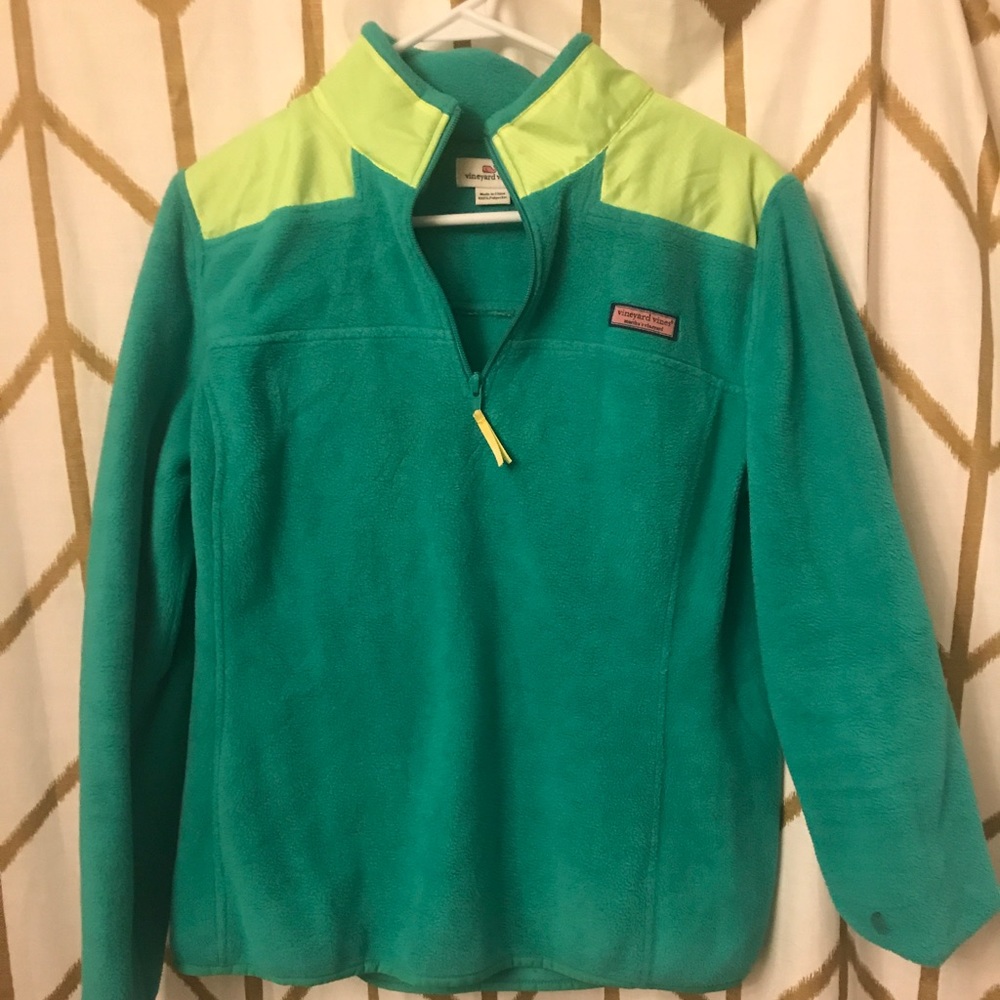 Vineyard vines green women's quarter zip MEDIUM