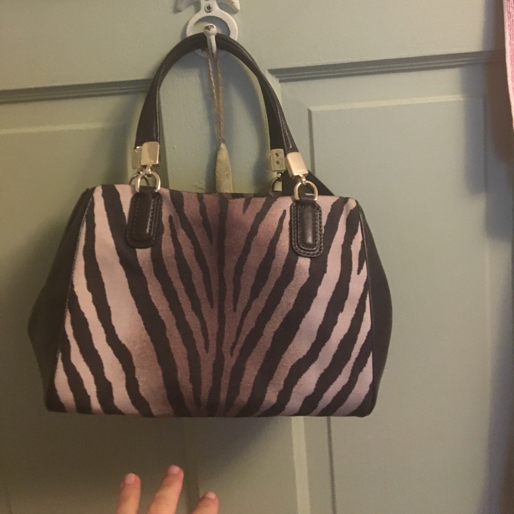 Coach zebra strip mini sarchel
