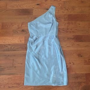 ❗️SALE❗️J.Crew one shoulder light blue silk dress