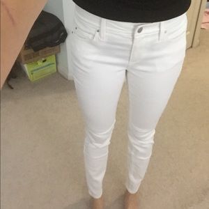 Ann Taylor white skinny jeans