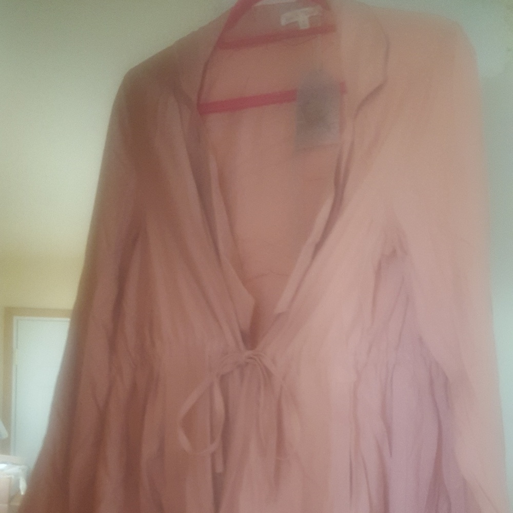 BNWT Large Blush Cascading tie jacket