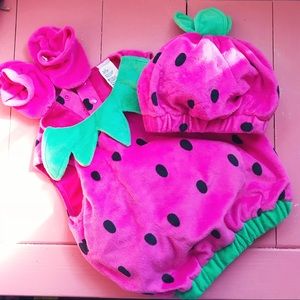 Infant Strawberry Costume Gently Used