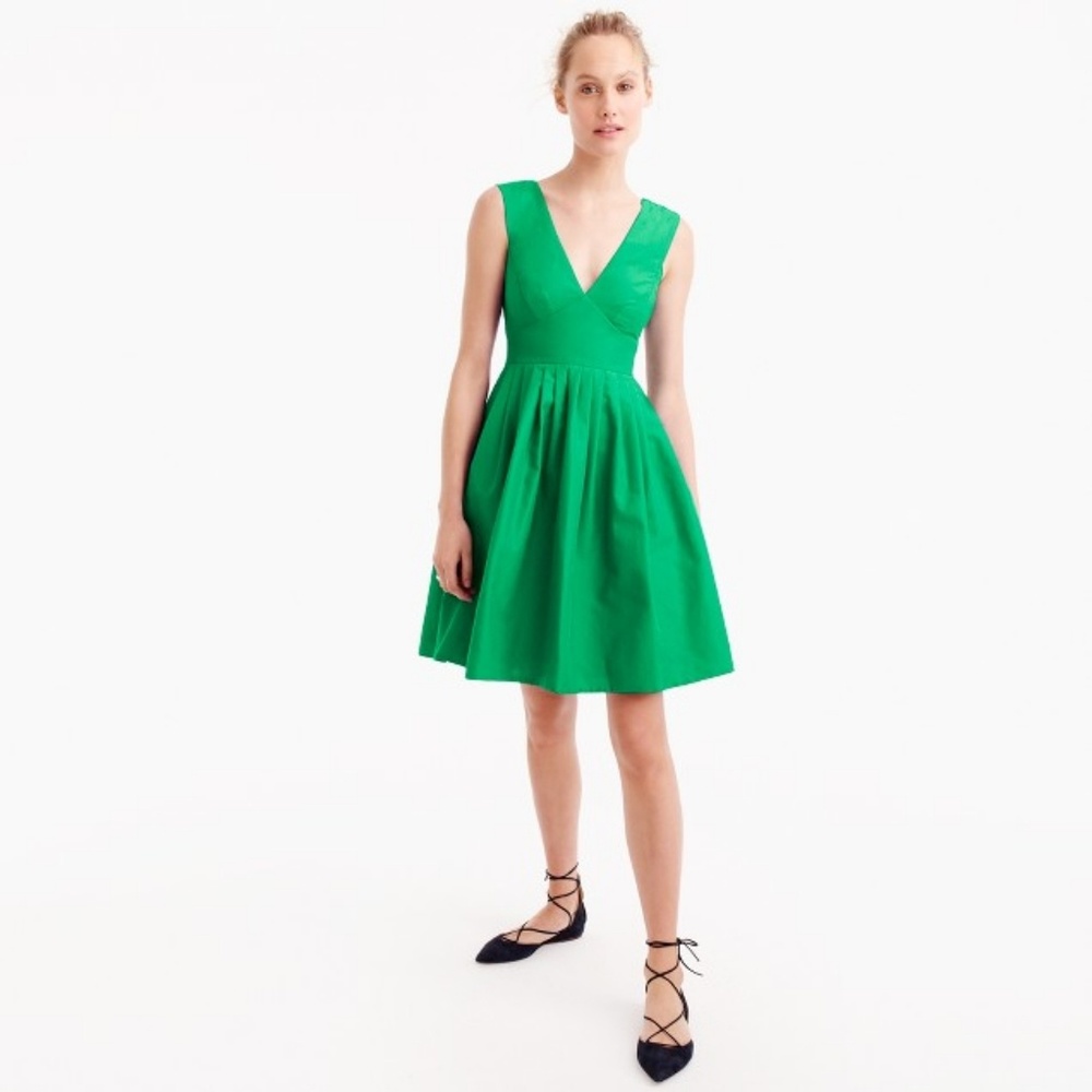 Navy a-line cotton dress
