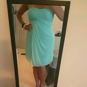 David's bridal spa colored bridesmaid dress