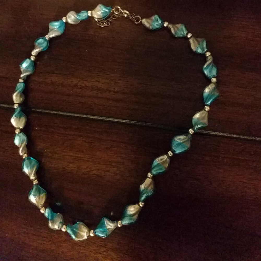 Glass bead necklace