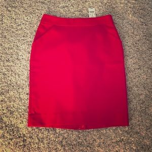 J. Crew red pencil skirt size 8 J. Crew red pencil skirt size 8