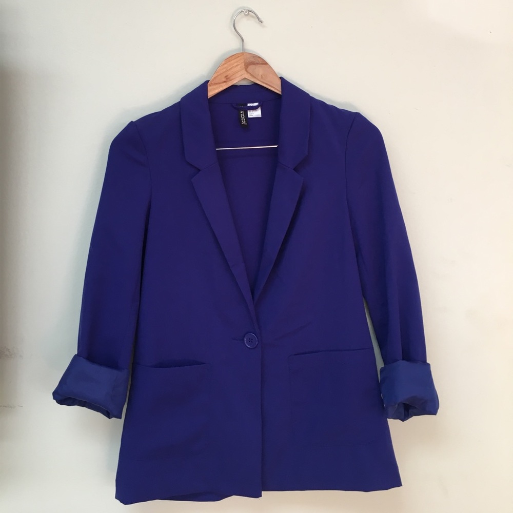 Blue polyester H&M jacket. Worn once.
